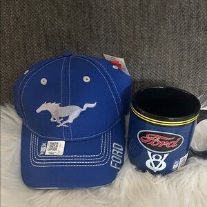 Ford Blue Cap and Mug Set with Silver Logo